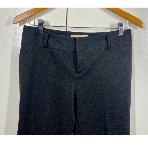 MICHAEL Michael Kors Heather Gray Straight Slacks Pockets Size 4 - Picture 2 of 8